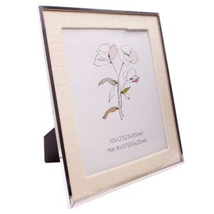 METAL FRAME 10X12" LINEN MAT 8X10" SILVER