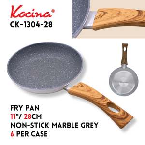Fry Pan 11in /28cm Non-Stick Marble Grey White