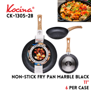 Fry Pan 11in /28cm Non-Stick Marble Black