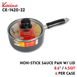 Non-Stick 4.5 Qt Sauce Pan w/ Lid