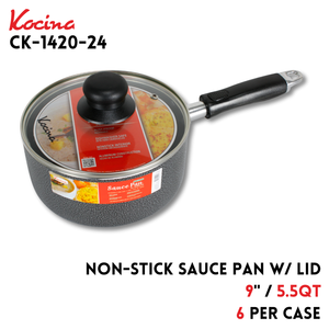 Non-Stick 5.7 Qt Sauce Pan w/ Lid