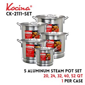 Alu Steamer Pot 20/24/32/40/52 QT