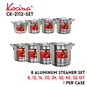 Alu Steamer Set 8,12,16, 20, 24, 32, 40, 52QT
