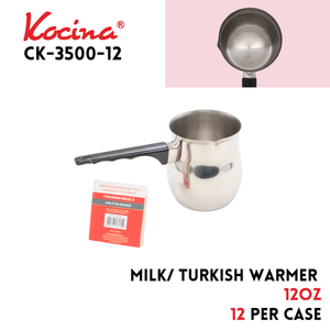 S/S Milk/Turkish Warmer 12oz
