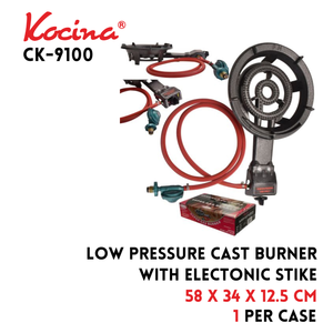 Low Pressure Cast Burner w/Electron Strike 58x34x12.5cm