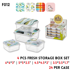 4pcs Fresh Storage Box Set 6“x6""p1