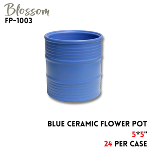 Ceramic Flower Pot 5*5" Blue