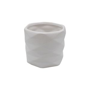 PORCELAIN FLOWER PLANTER 5.5X5" WHITE