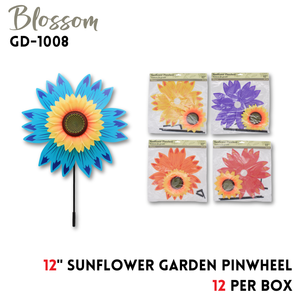 12" Sunflower Pinwheel