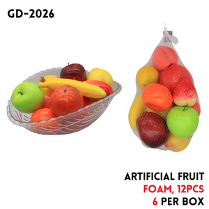 12pcs Artificial Fruit, foam