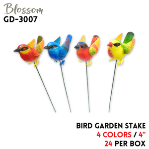 Bird Garden Stake,4",4 colors