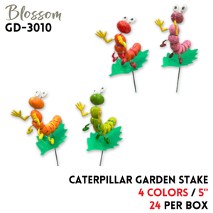 Caterpillar Garden Stake,4 colors