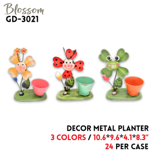 Decor Metal Planter10.6"*9.6"*4.1"*8.3", 4 colors
