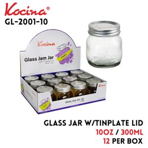 Glass Jar w/Tinplate Lid 10oz (300ml) PDQ