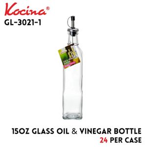Glass Oil & Vinegar Bottle 15oz
