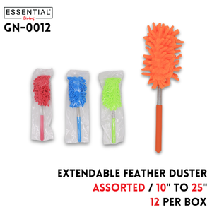Extendable Feather Duster Extendable, 4 Colors Asstd，10‘’ To 25''