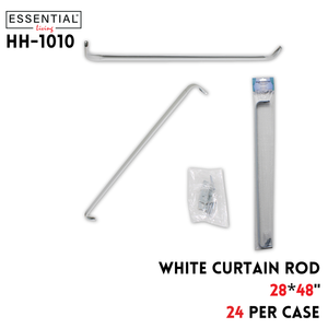 Curtain Rod White 28-48in