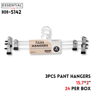 3pcs Pant Hangers 15.7*2",40*5Cm