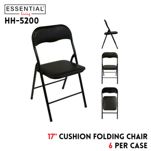 Cushion Folding Chair-Black 17" (1320701)