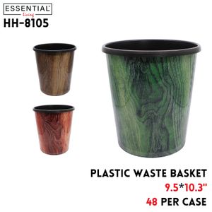 Waste Basket, 9.5"X10.3", Plastic