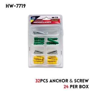 32pcs Anchor & Screw Assortment