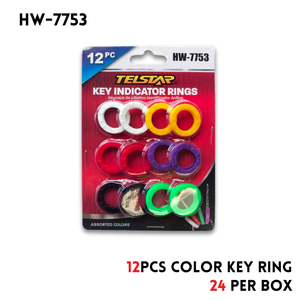 12pcs Color Key Rings