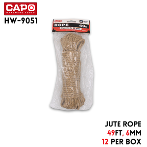 6mm Jute Rope 49ft