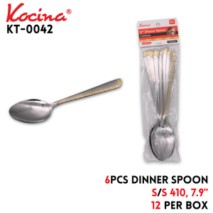 6pcs Dinner Spoon, 7.9", 410 SS