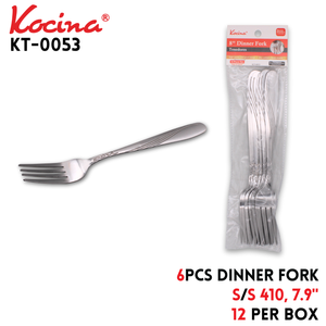 6pcs Dinner Fork, 7.9", 410 SS