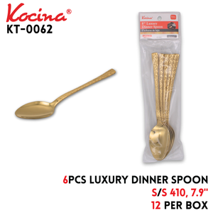 6pcs Luxury Dinner Spoon, 7.9", 410 SS
