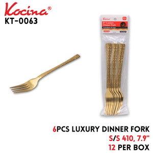 6pcs Luxury Dinner Fork, 7.9", 410 SS