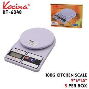 10kg Kitchen Scale, 9"x6"x1.5", plastic