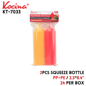 2pcs Squeeze Bottle, 2.3"x8.4", PP+PE