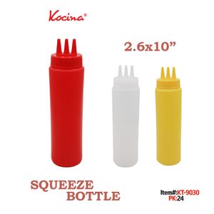 Squeeze Bottles 2.6"X10", PE, Assted 3 Colors