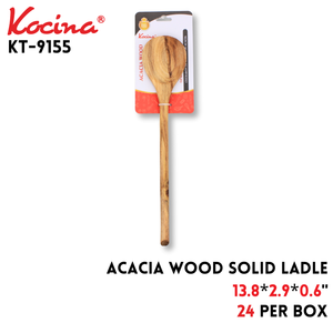 Acacia Wood Ladle 13.8*2.9*0.6Inch