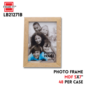 MDF Frame 5X7" Natural Wood Deep Back