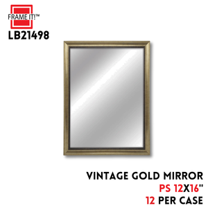 PS MIRROR 12X16" VINTAGE GOLD