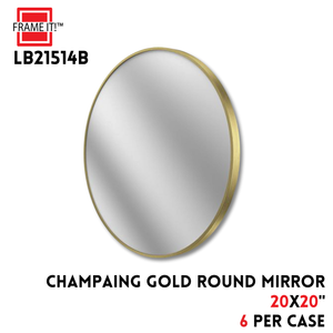 MIRROR 20X20" CHAMPAING GOLD