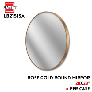 MIRROR 28X28" ROSE GOLD