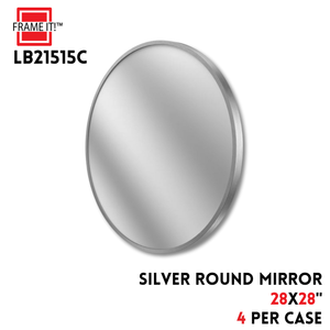 MIRROR 28X28" SILVER