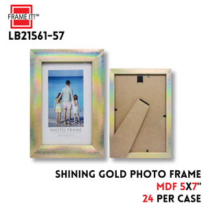 MDF Gold Shining Frame 5x7"