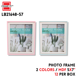 MDF Photo Frame 5x7" 2 Colors Asstd