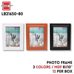 MDF Photo Frame 8x10" 3 Colors Asstd