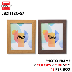 MDF Photo Frame 5x7" 2 Colors Asstd