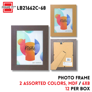 MDF Photo Frame 6x8" 2 Colors Asstd