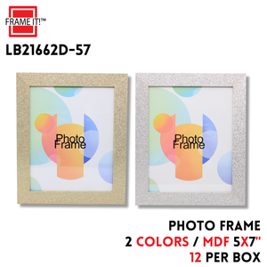 MDF Photo Frame 5x7" 2 Colors Asstd