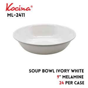 9" Soup Bowl Ivory White