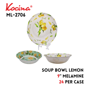 9" Soup Bowl Lemon, 2 Assorted Designs