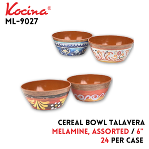6" Cereal Bowl Talavera, melamine