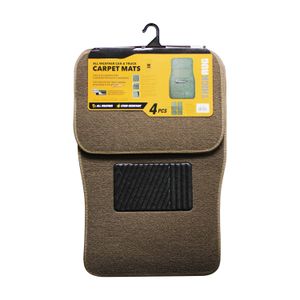 Car Mat 4Pc/ Dark Beige